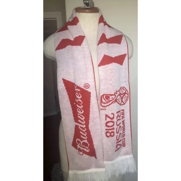 NWT FIFA WORLD CUP RUSSIA 2018 Budweiser SCARF 62" - Picture 4 of 6